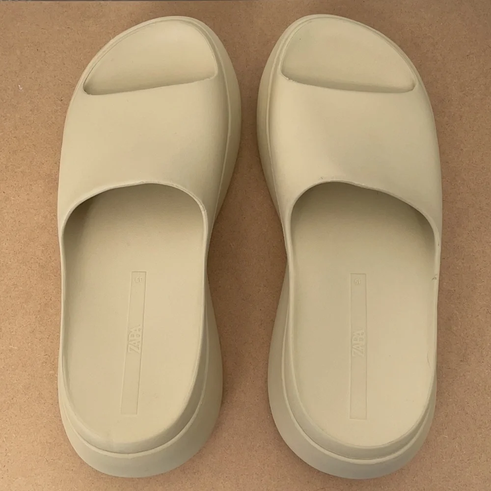 Zara Chunky Oversized Platform Slides Y2K Size 9 - Picture 7 of 9